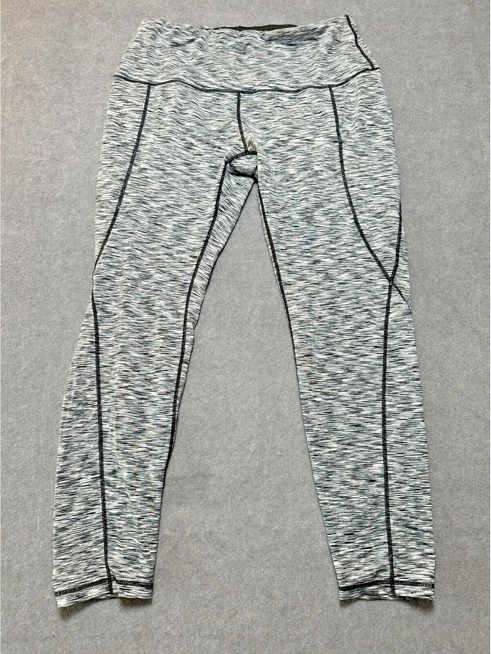 ODODOS Women’s Gray Space Dye Cropped Athletic Leggings Size XL